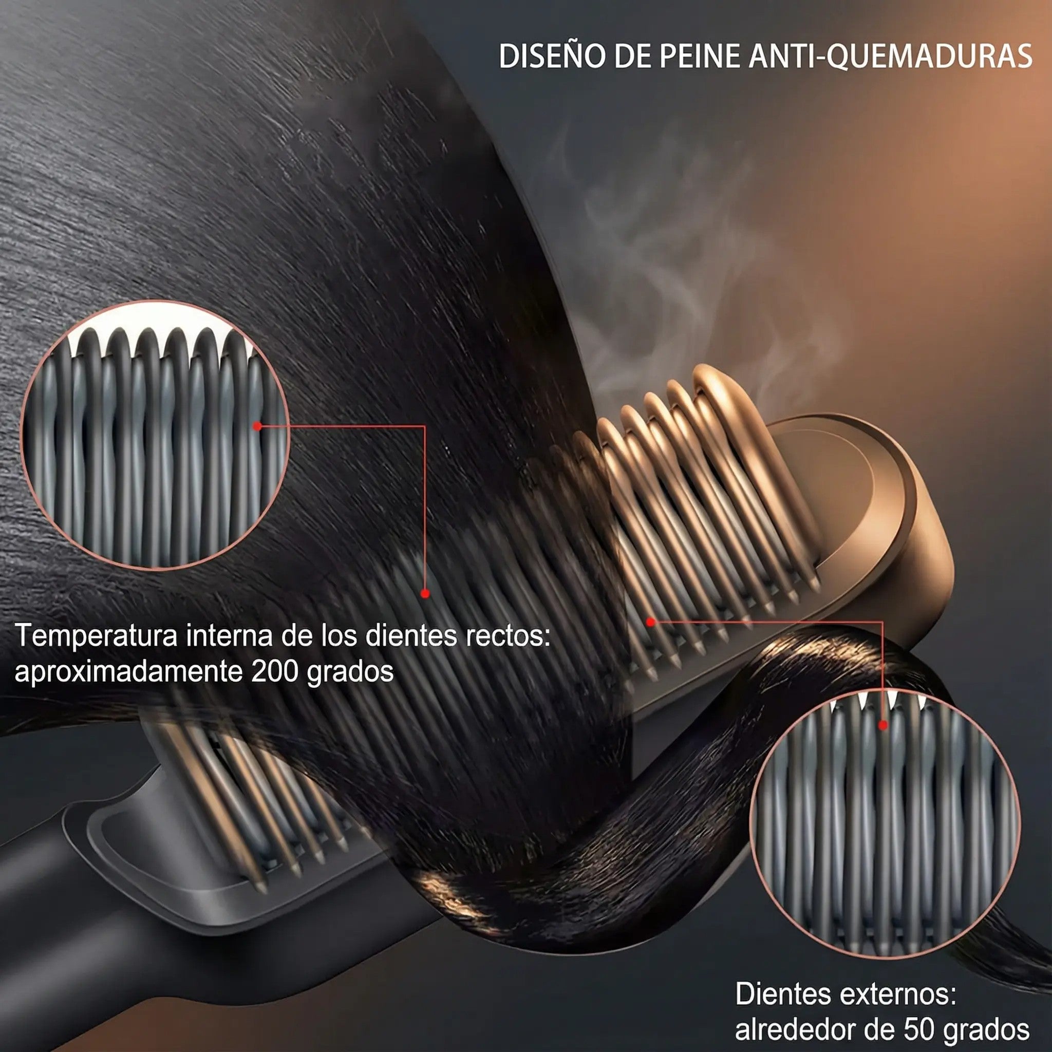 Cepillo Alisador Iónico Profesional 2 en 1 – Alisado Rápido, Antifrizz y Brillo Natural